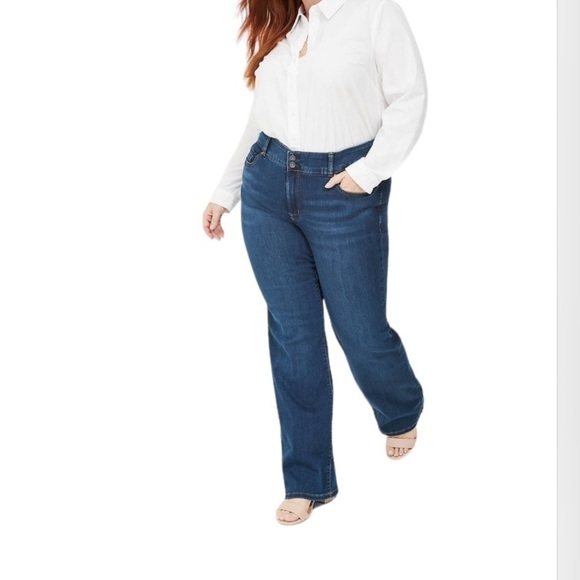Lane Bryant Flex Magic Waistband High Rise Straight Jeans - Picture 1 of 7